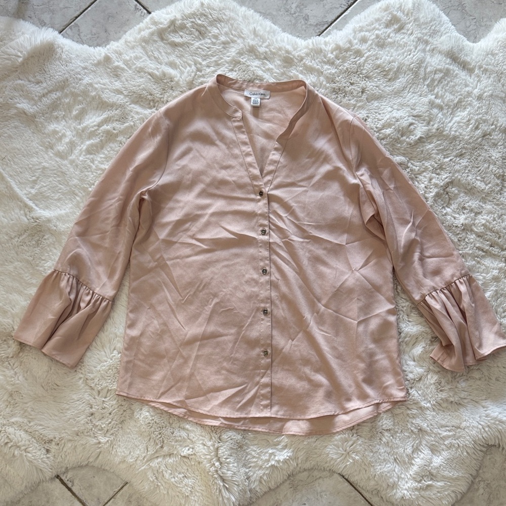 Calvin Klein Blush Button-Down Shirt